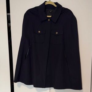 Ann Taylor Navy Cape Jacket